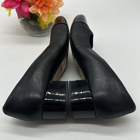 Clark's Collection Black Patent Cap Toe Leather Low Heels Size 11 BHE6695C - Picture 4 of 8